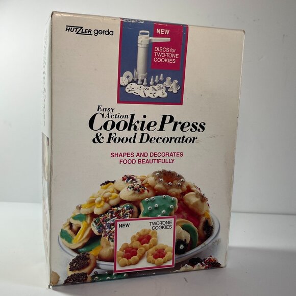 Hutzler Gerda Cookie Press & Food Decorator Easy Action Shapes Two Tone Cookies - Picture 1 of 8